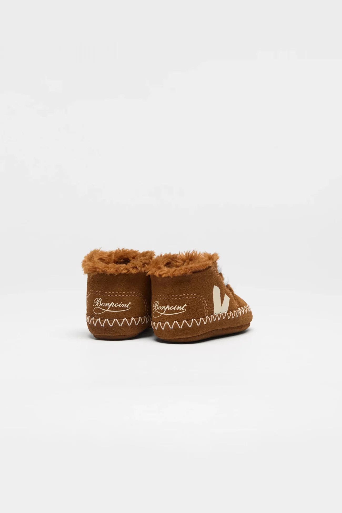 VEJA x Bonpoint Baby Suede Booties – Cognac Cashew | Centre Commercial